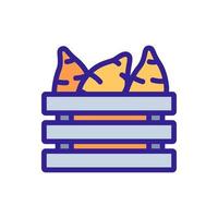 sweet potato in wooden box icon vector outline illustration