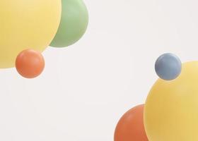 3D Geometric shapes background. Minimal background with geometric shapes. 3d rendering. photo