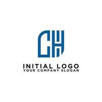 inspiración para el diseño del logotipo para empresas a partir de las letras iniciales del icono del logotipo ch. -vector vector