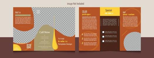 Trifold Leaflet Brochure Flyer template flat design set creative business trifold brochure template vector