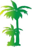 Palm trees with gradient. vector