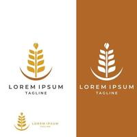 Wheat or cereal logo, wheat field and wheat farm logo.With easy and simple editing illustrations. vector