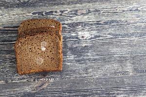 rye black bread with mold photo