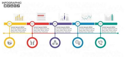 Infographic arrow design template 9 steps with place for your data. Vector illustration.