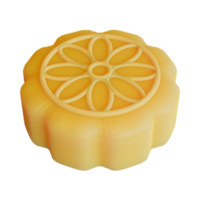 Mid Autumn Moon Cake 3D Element png