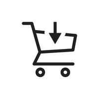 carrito de compras comprar y vender icono eps 10 vector