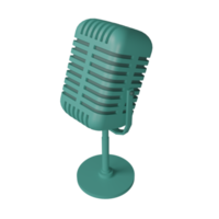 microphone de style rétro vert png