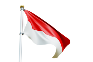 representación 3d de la bandera de indonesia png