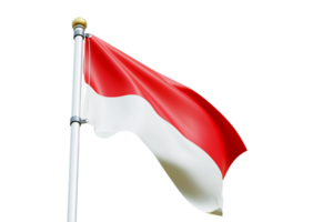 bandiera dell'indonesia rendering 3d png