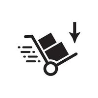 Handcart Sell and Buy Icon EPS 10 vector
