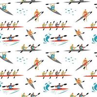 Canoe sprint seamless pattern vector