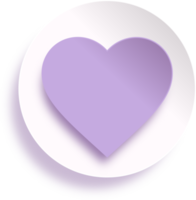 Heart In Circle Button png