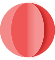 esfera de papel rojo png