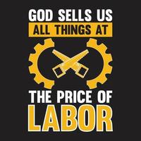 Labor day t shirt design vector