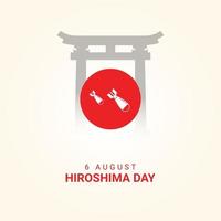 6august Hiroshima memorable day Paper bird design illustration vector