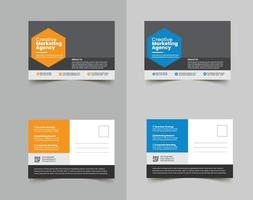 Creative corporate business Modern postcard EDDM design template vector