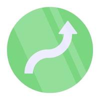 Upward arrow icon, editable vector