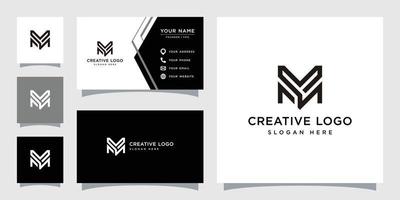 Vector graphic of M logo design template