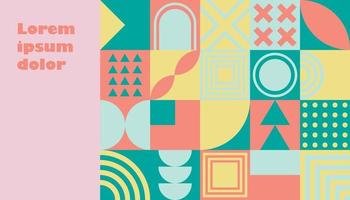 Geometric bright abstract backgrounds. Minimal geometric posters with colorful patterns. design template with modern geometric graphics vector