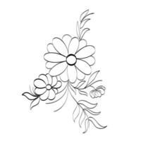 Printable flower Embroidery pattern design vector