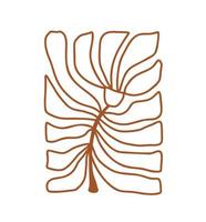 Vector 70s monoline naive art flower groovy hippie funny boho palette in rectangular shape. Great for fabric, giftwrap scrapbooking, package, poster card