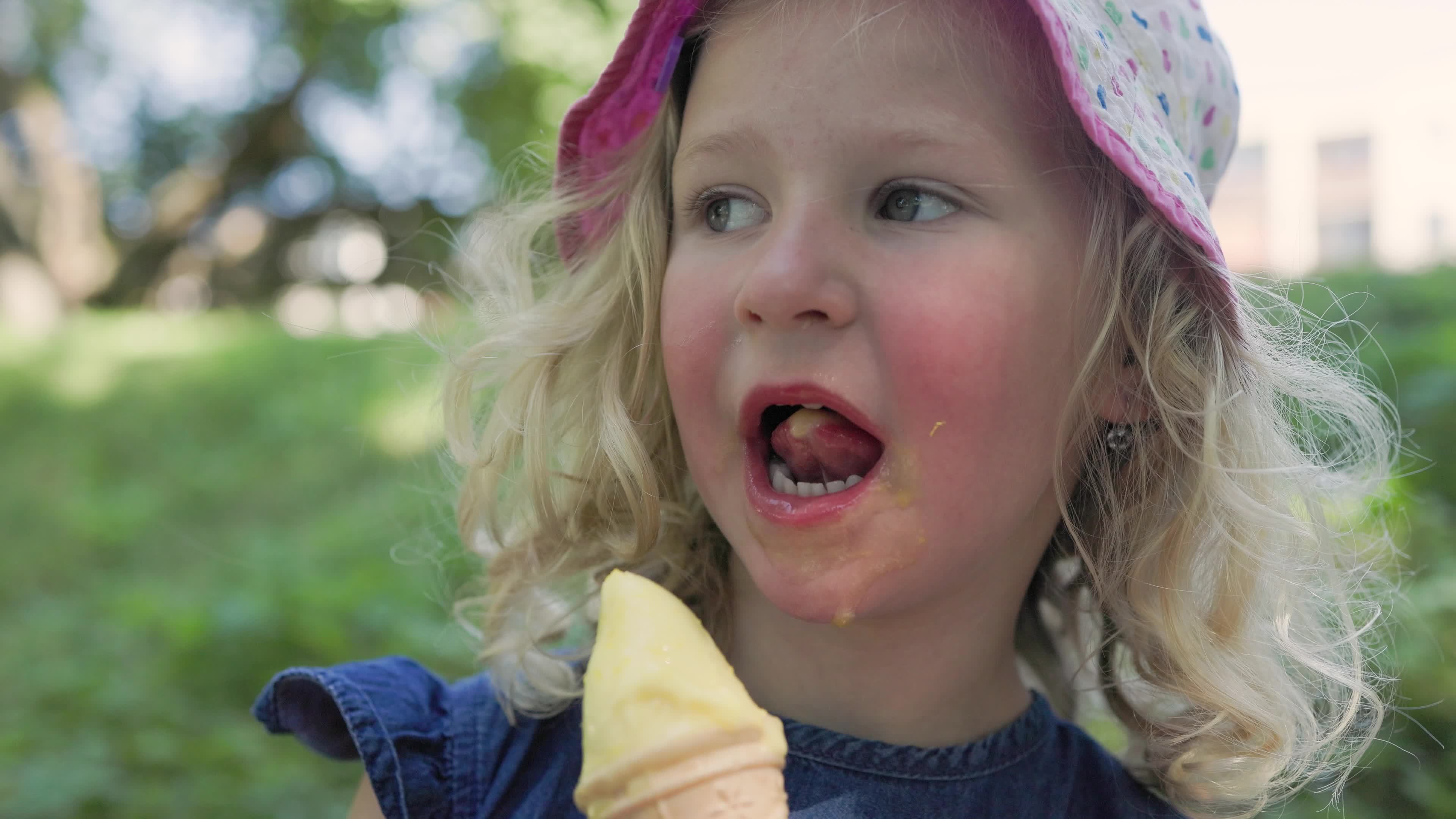 Ice Cream Girl Stock Video Footage for Free Download