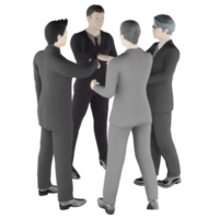 businessman shaking hands partnership teamwork Global network and stock chart  3d illustration png