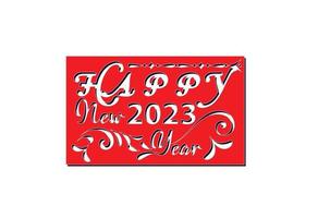 Happy new year 2023 logo, banner, t shirt design template vector