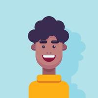 Flat Design Character, Man Portrait Illustration vector