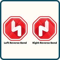 Right bend sign icon. Trendy Right bend sign logo concept on white background from Traffic Signs collection. Suitable for use on web apps, mobile apps and print media. vector