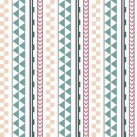 Vector ethnic boho seamless pattern in maori style. Geometric border with decorative ethnic elements. Pastel colors vertical pattern.