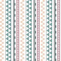 Vector ethnic boho seamless pattern in maori style. Geometric border with decorative ethnic elements. Pastel colors vertical pattern.