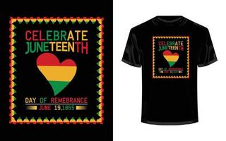 Juneteenth t shirt design vector