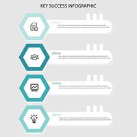Abstract elements Infographic Hexagon shape data vector Template Process concept Step for strategy and information education