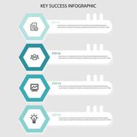 elementos abstractos infografía hexágono forma datos vector plantilla proceso concepto paso para estrategia e información educación