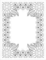 KDP Border Coloring Pages vector