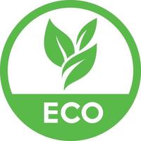 Leaf ecology logo symbol vector