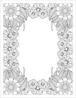 KDP Border Coloring Pages vector