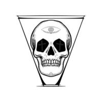 skull illustration vector for print on tshirt, poster, logo, stickers etc