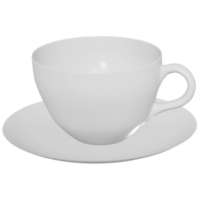 vit kaffemugg cappuccinokopp png 3d-illustration