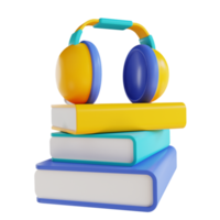 audiolivro de ilustração 3D png