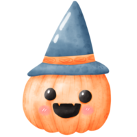 Watercolor Halloween pumpkin png