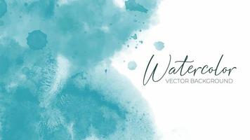 Abstract background with a teal coloured detailed watercolour texture design vector