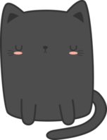 elemento de sono de gato fofo png