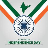 15 de agosto día de la independencia india diseño de publicación en redes sociales vector