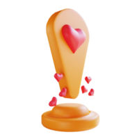 illustrazione 3d luogo d'amore adatto per San Valentino png