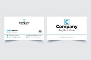 Modern, simple, unique white business card design vector