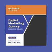 Digital marketing social media post web banner template vector