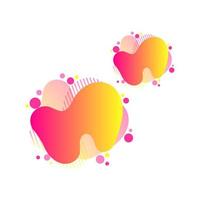 Liquid abstract element graphic gradient flat style design fluid vector colorful on white background