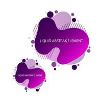 Liquid abstract element graphic gradient flat style design fluid vector colorful on white background